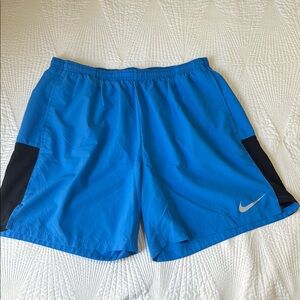 Nike Blue and Black Athletic Shorts